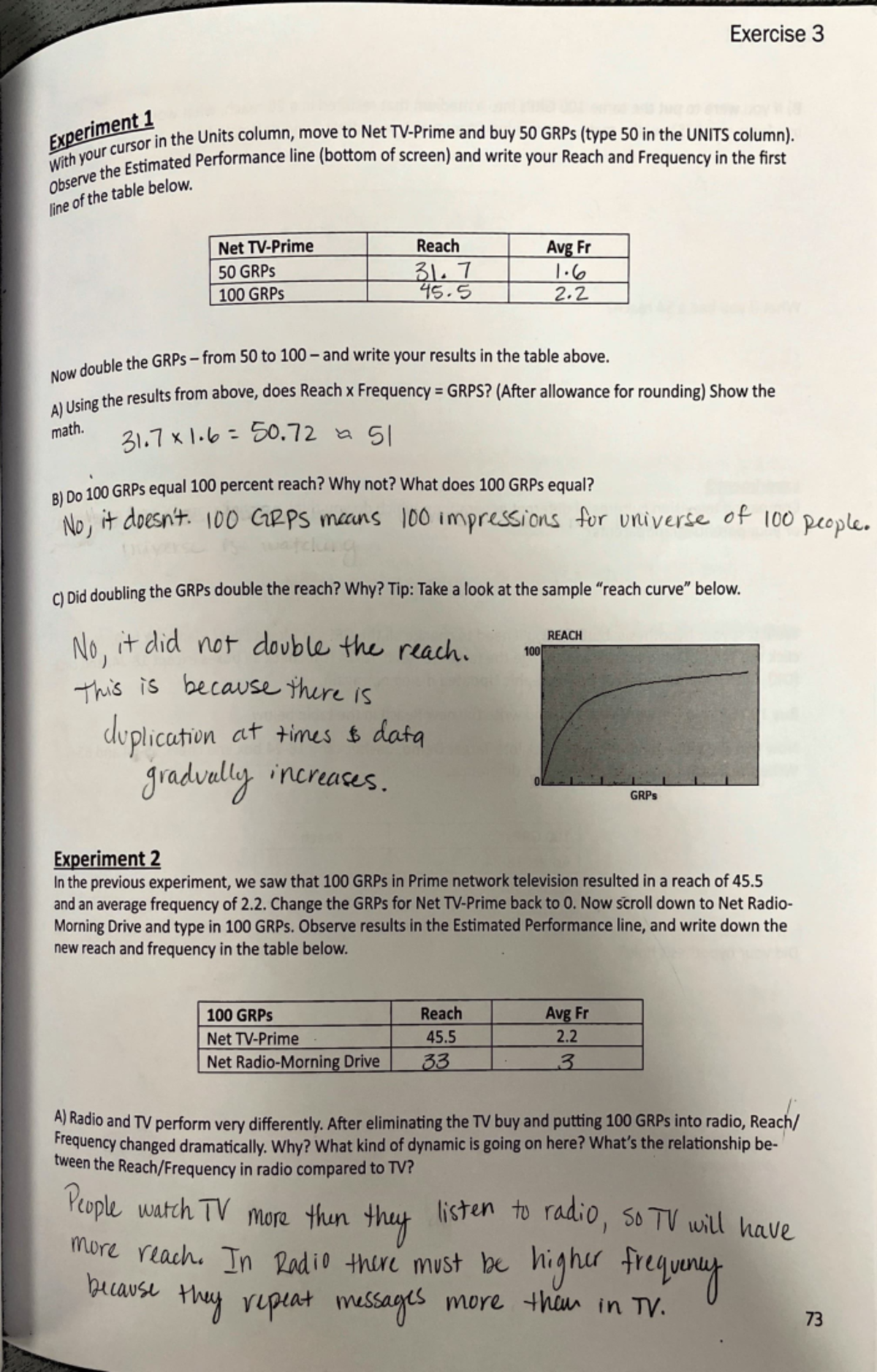 MFP EX 3 - Exercise 3 •. 1. ~in the Units column, move to Net TV-Prime ...