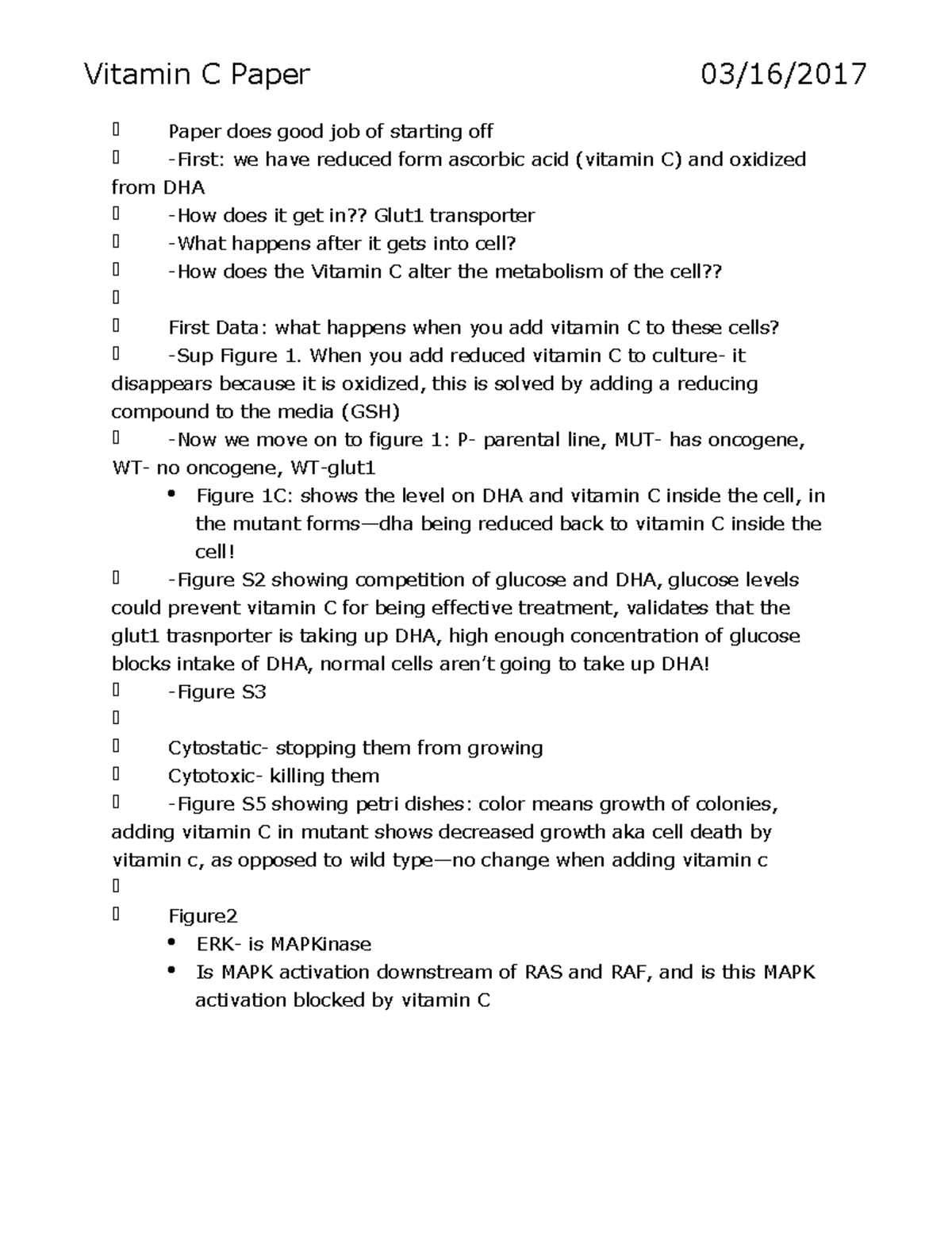 Vitamin C Paper - Vitamin C Paper 03/16/2017 Paper does good job of ...