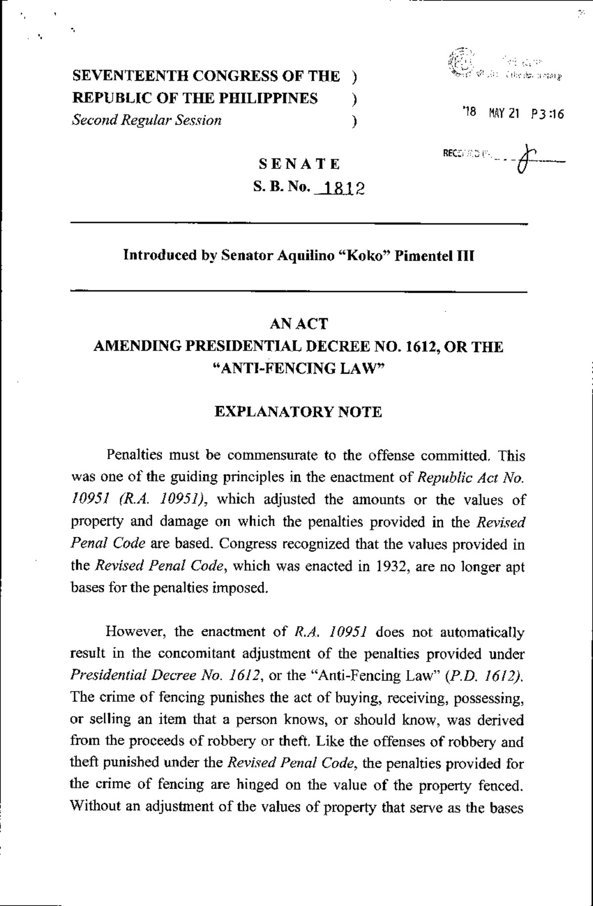 Anti Fencing Law PD 1612 Social Science Studocu