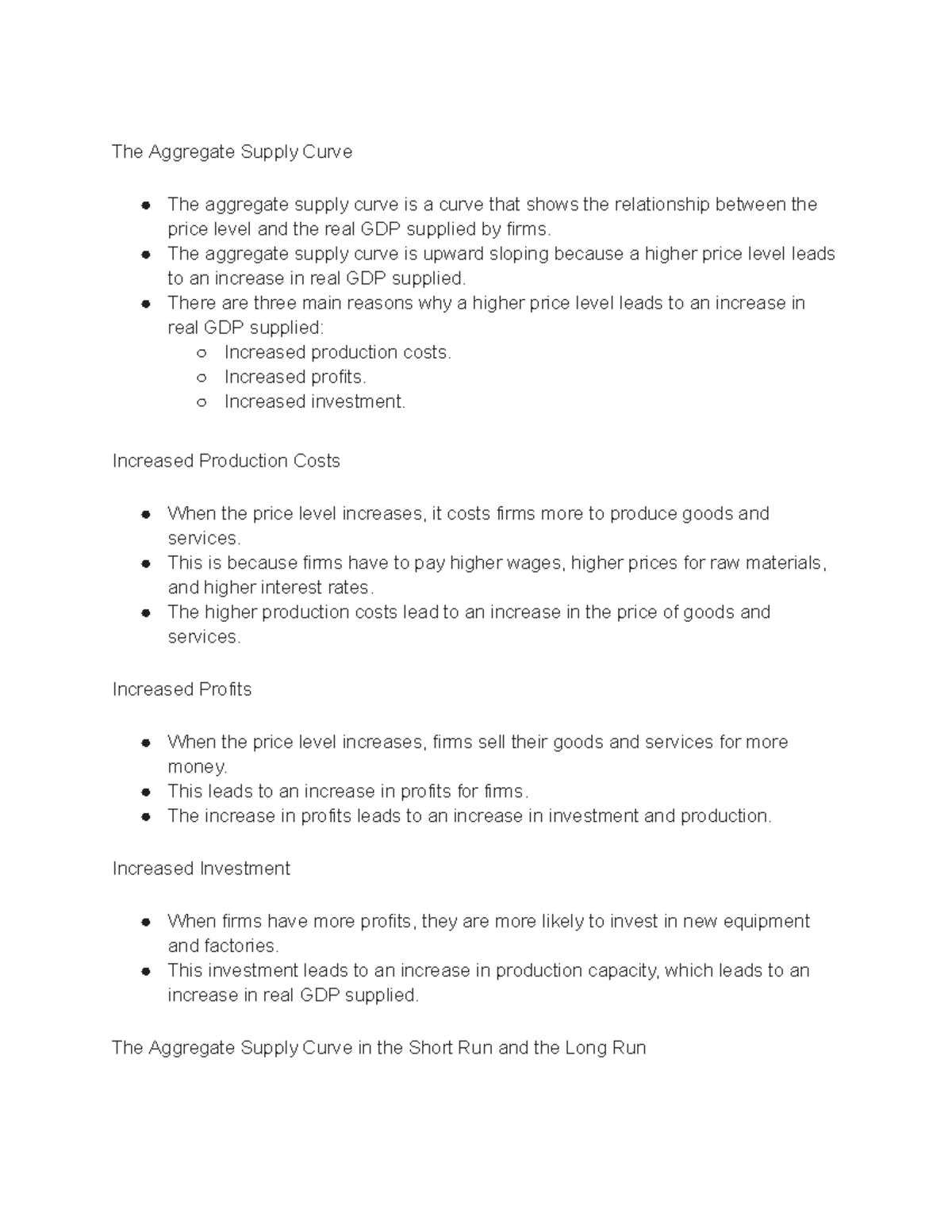 lecture-3-the-aggregate-supply-curve-the-aggregate-supply-curve-the