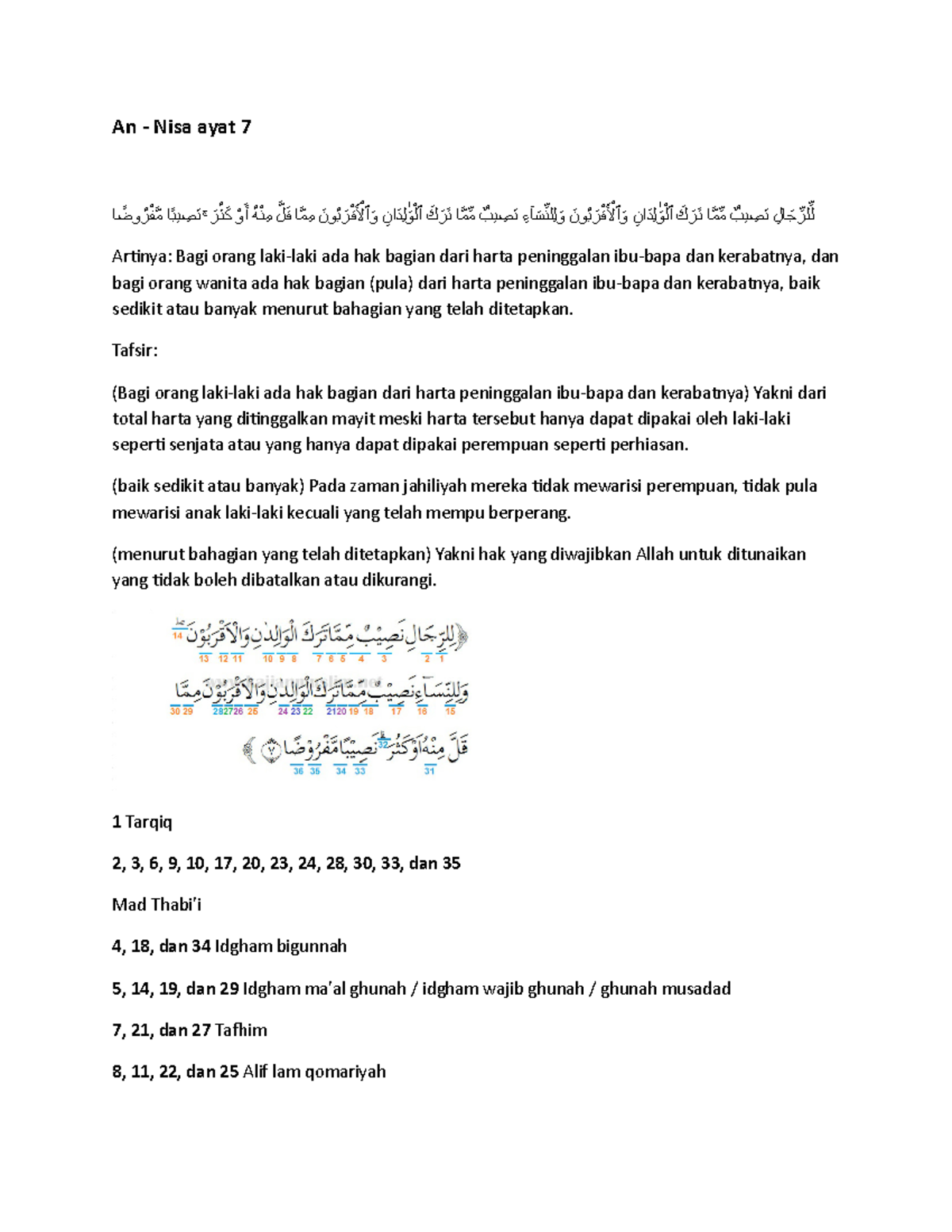 Tafsir Qs An Nisa Ayat 7 An Nisa Ayat 7 ِ يبًا مّفْرُ وضً ان َ ص ۚ ِنْه ُ أَو ْ كَثُرَ 0449