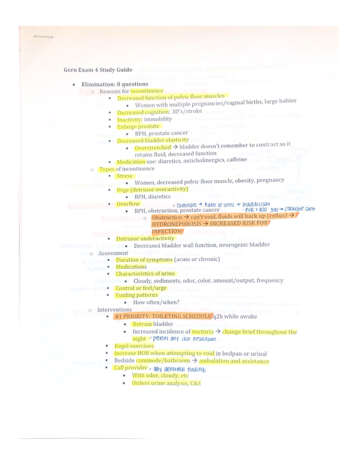 Gero Exam 4 Study Guide UPNS 338 Studocu
