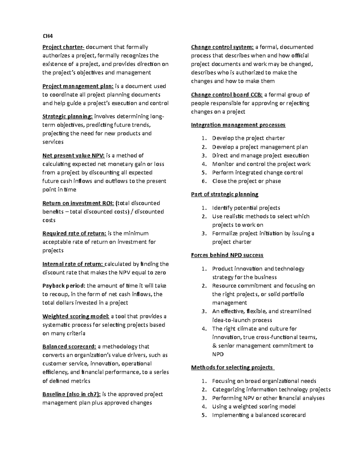 4-5 - Project charter- document that formally authorizes a project ...