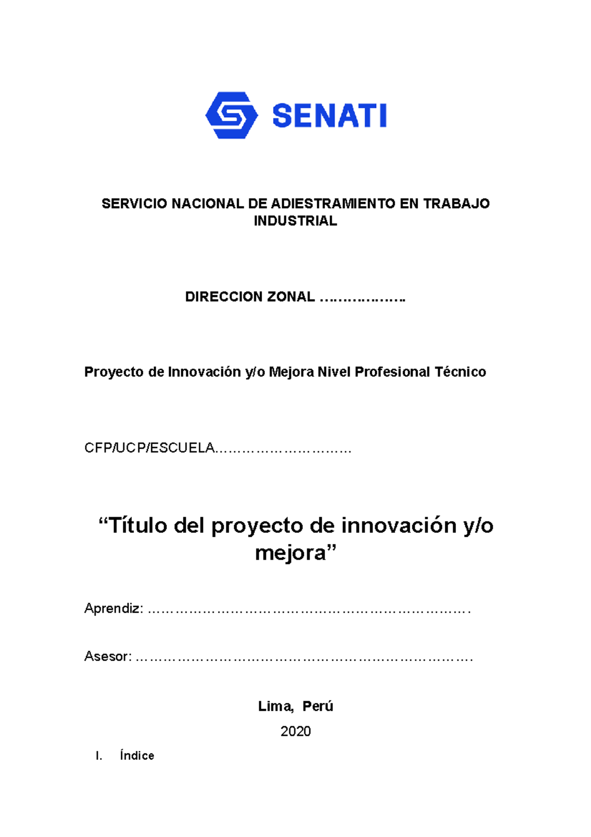 Estructura regla de senati actual - SERVICIO NACIONAL DE ADIESTRAMIENTO ...