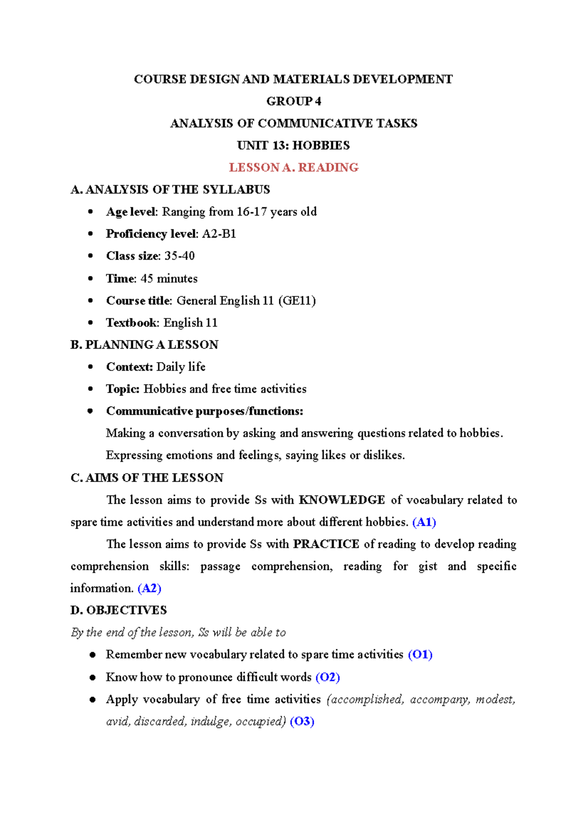 analysis-of-communicative-tasks-course-design-and-materials