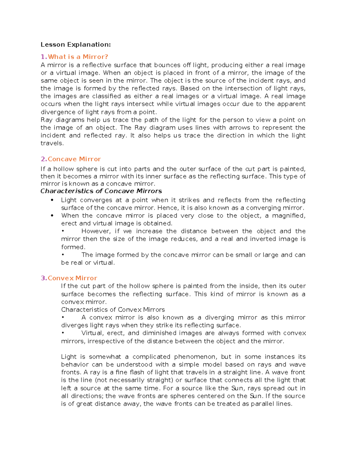 Group 5-Reference-2 - Lesson Explanation: 1 is a Mirror? A mirror is a ...