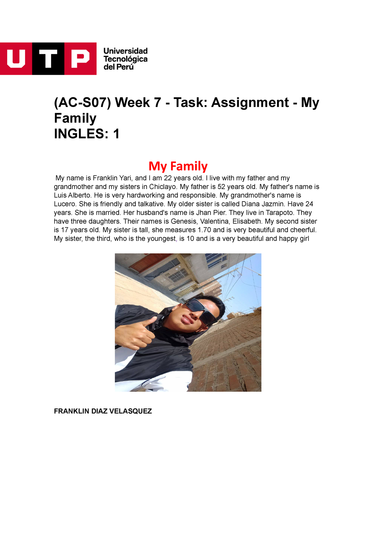my family assignment