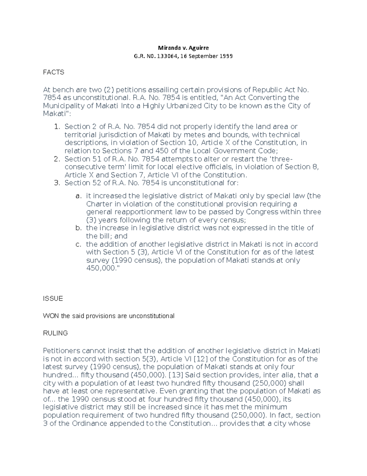 7. League of Cities of the Philippines vs. Comelec - Miranda v. Aguirre ...