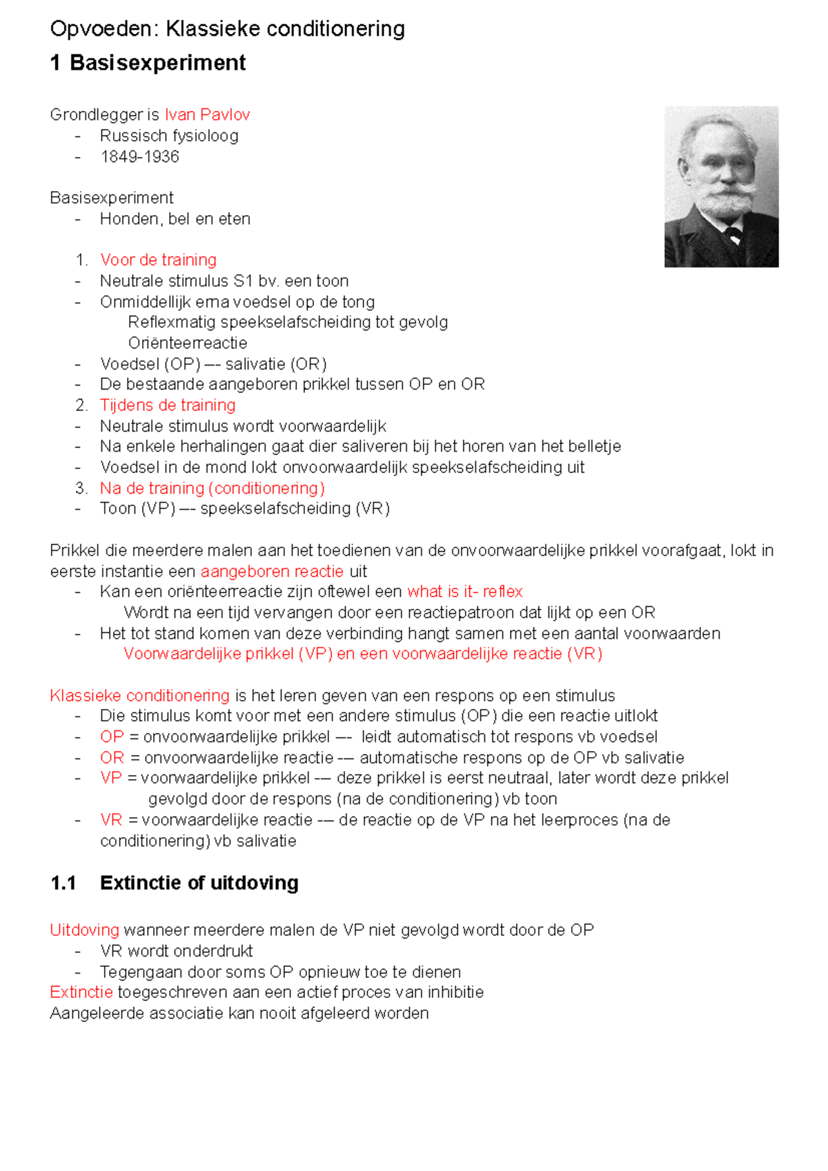 Opvoeding, klassieke conditionering - Pedagogische Didactische Basis ...