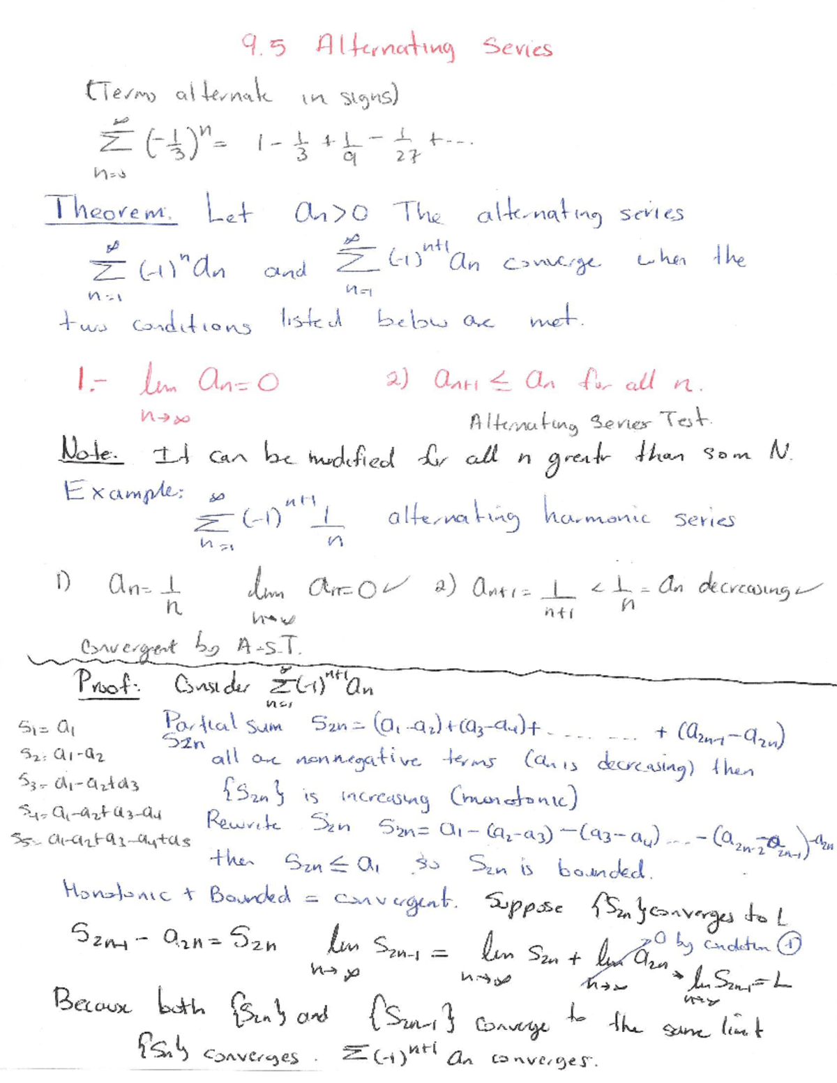 5.5 Alternating Series , Alternating Series Definition (Illustrated ...