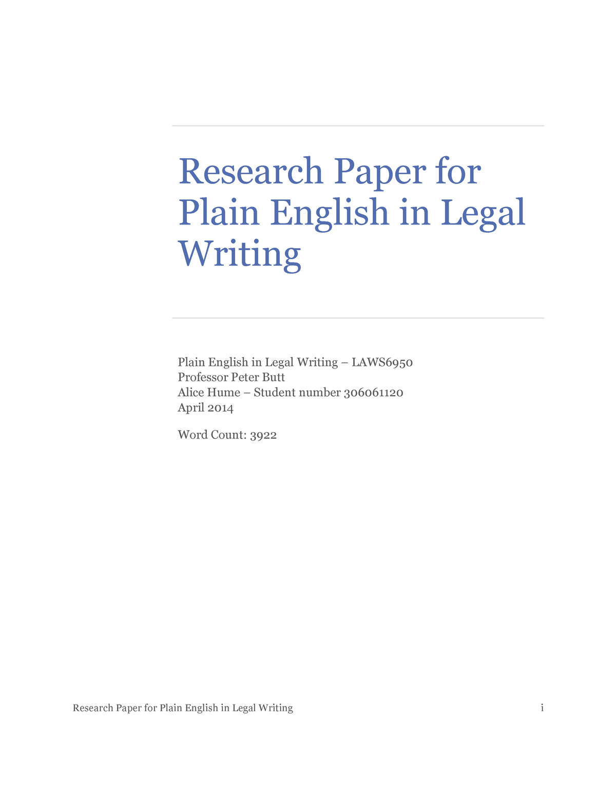 History Of Plain English In Legal Writing