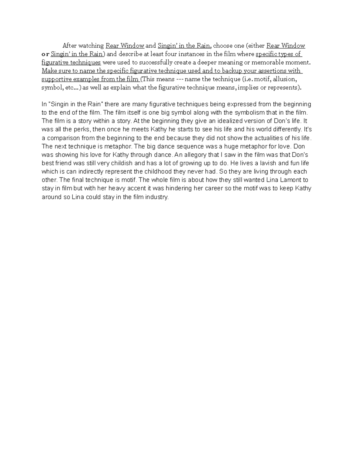 Microtheme #3 - Grade: A - After watching Rear Window and Singin’ in ...