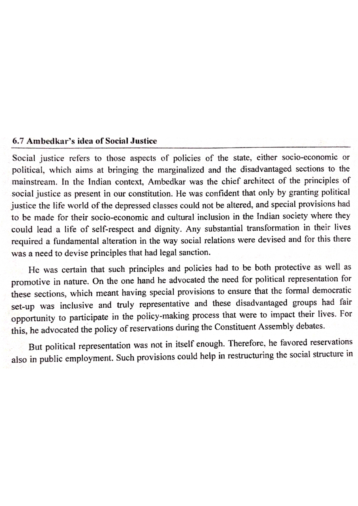 Br. ambedkar on social justice - Studocu