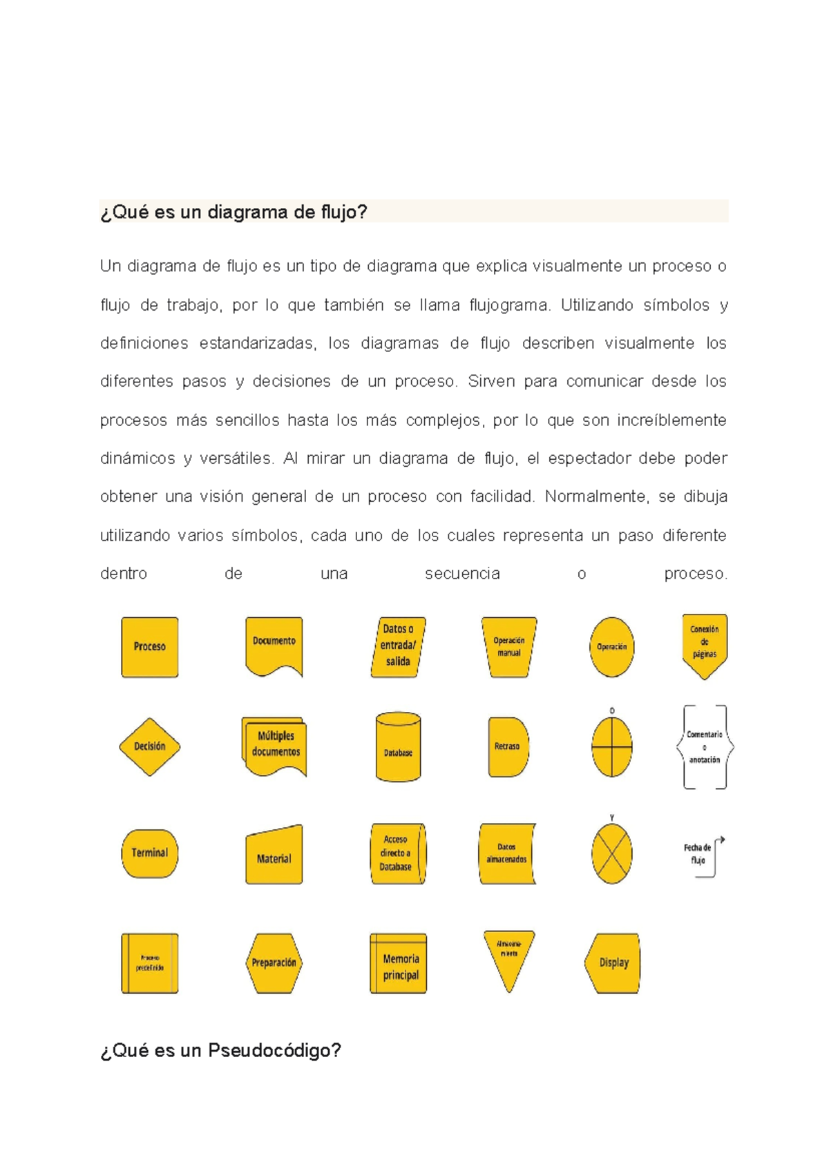 ¿Qué es un diagrama de flujo - Utilizando símbolos y definiciones ...