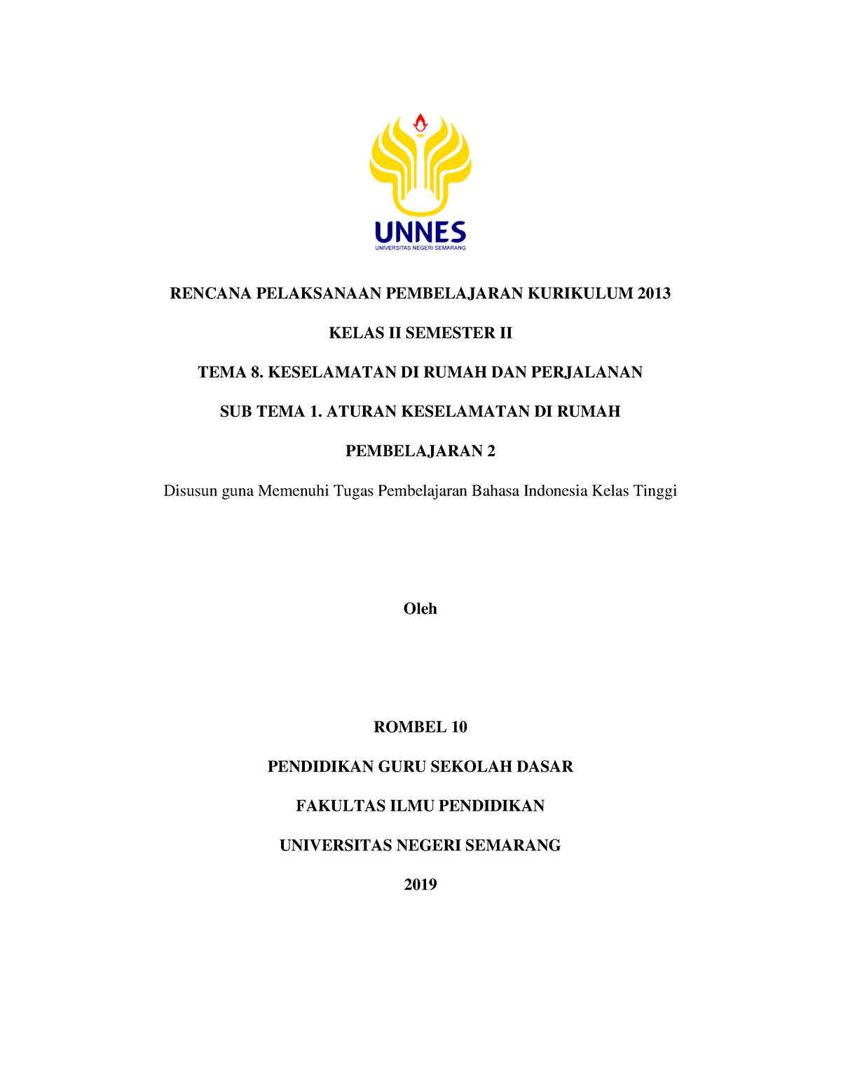 RPP Kelas 2 TEMA 8 Subtema 1 Pembelajaran 2 - RENCANA PELAKSANAAN ...