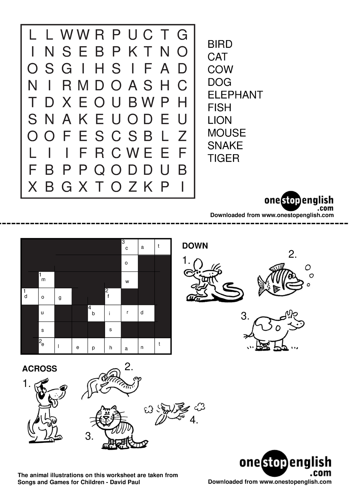 Crossword L L W W R P U C T G I N S E B P K T N O O S G I H S I F A D N I R M D O A S H C T D