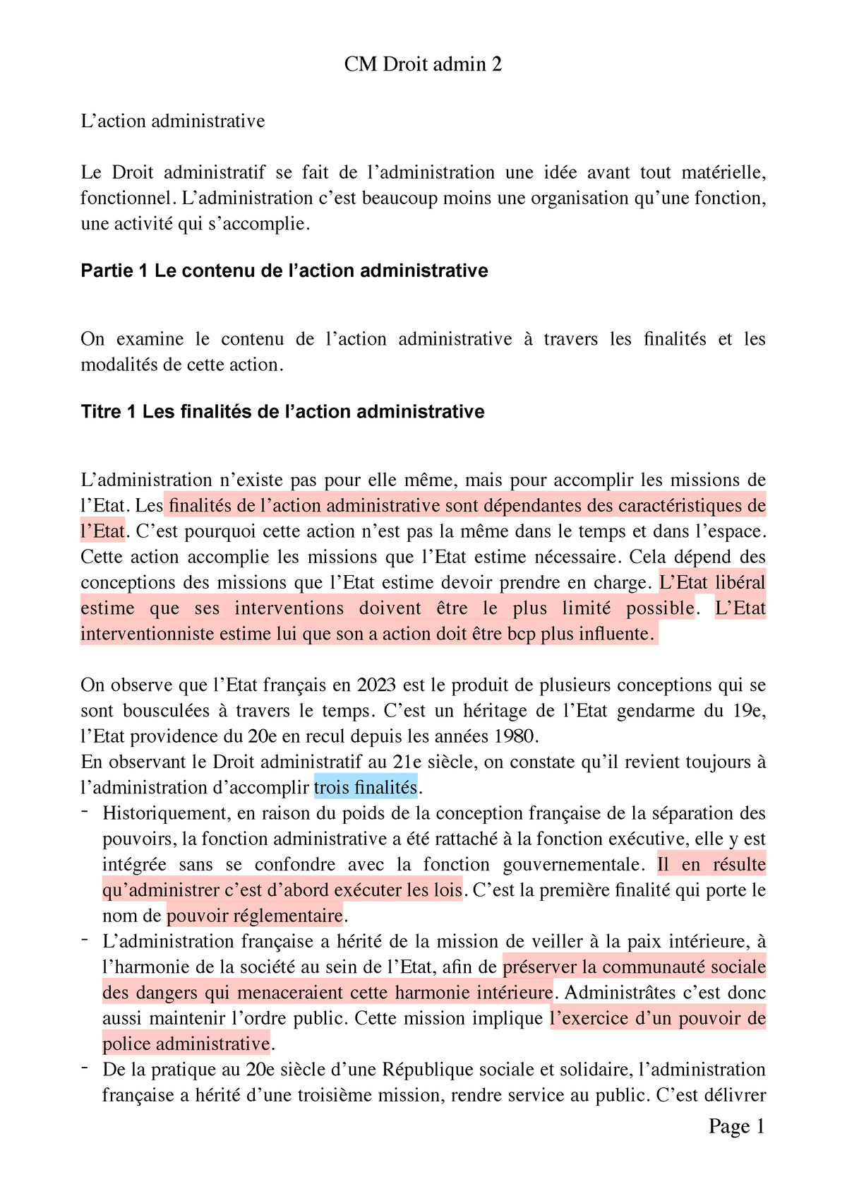 CM Droit Administratif 2 - L’action Administrative Le Droit ...