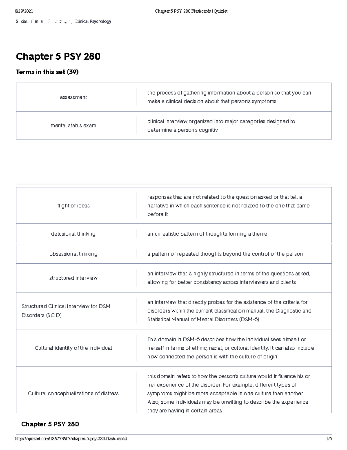 Chapter 5 PSY 280 Flashcards Quizlet - Chapter 5 PSY 280 Social Science ...