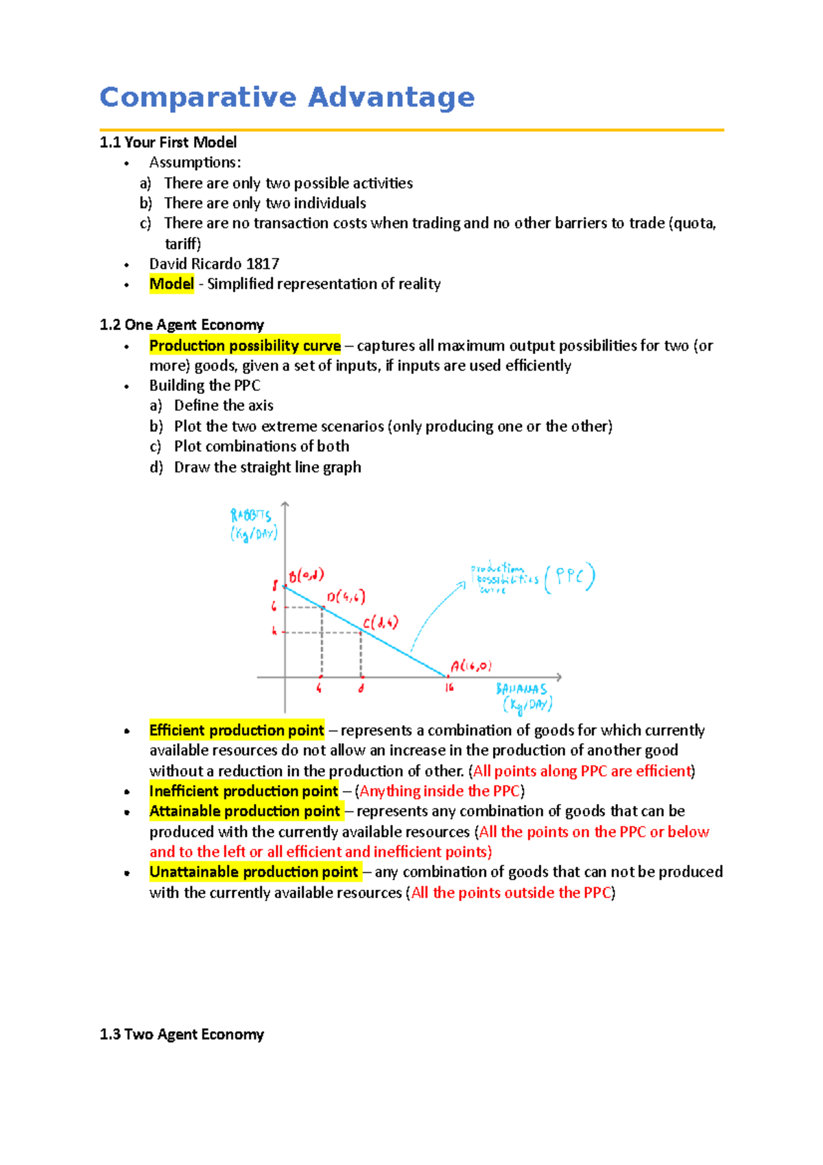 Part 1 - Comparitive Advantage +Basis for Trade - 1 Your First Model ...