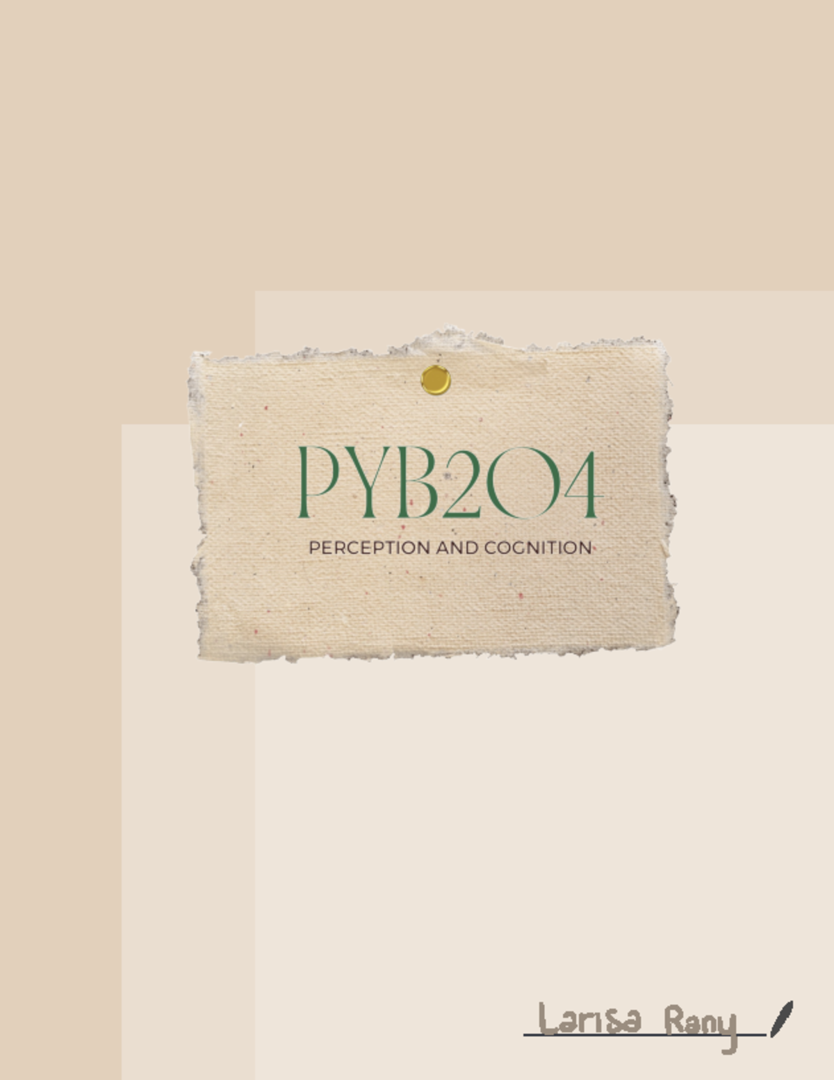 PYB204 Perception And Cognition - Larisa Rang 1 The history What is ...