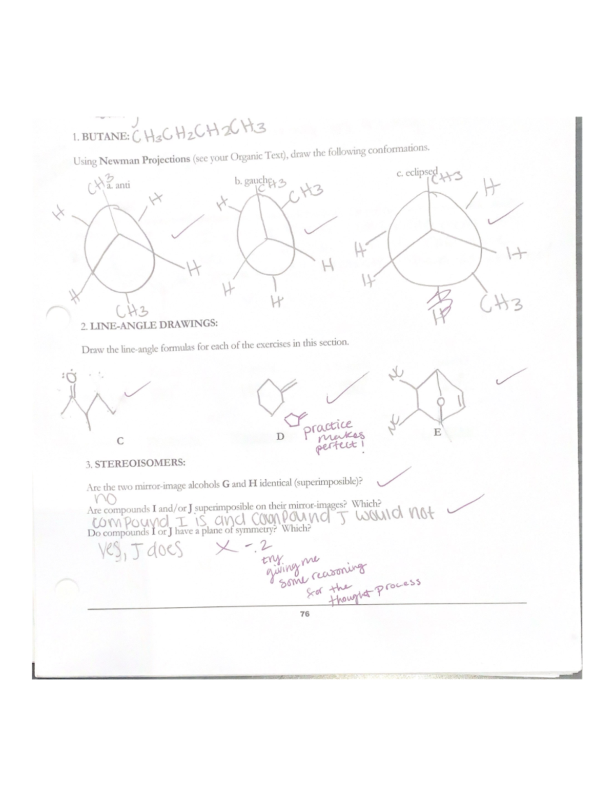 O.chem problems for notebook - CHEM 2323 - Studocu