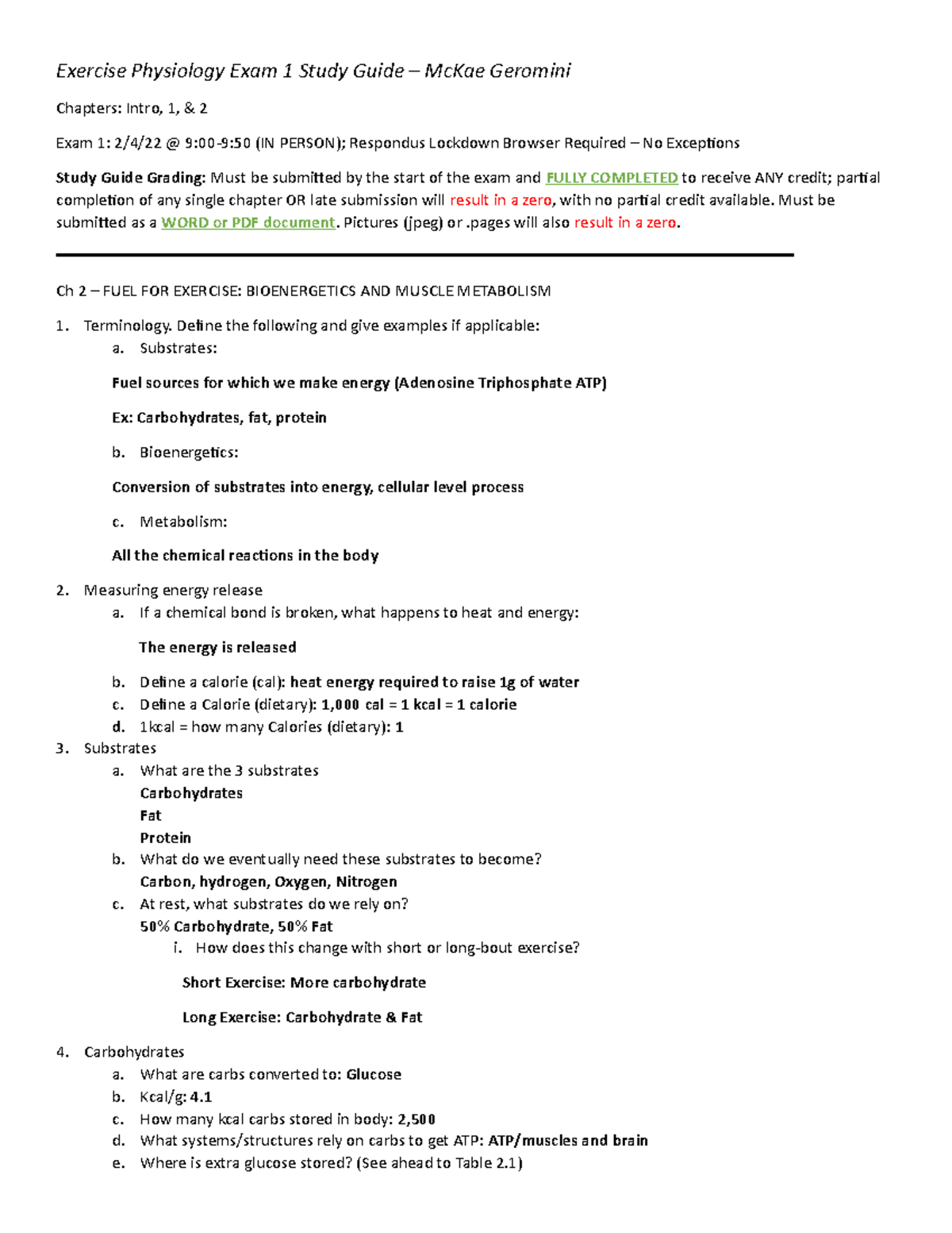 Exercise Physiology Exam 1 Quizlet - dedq3oz
