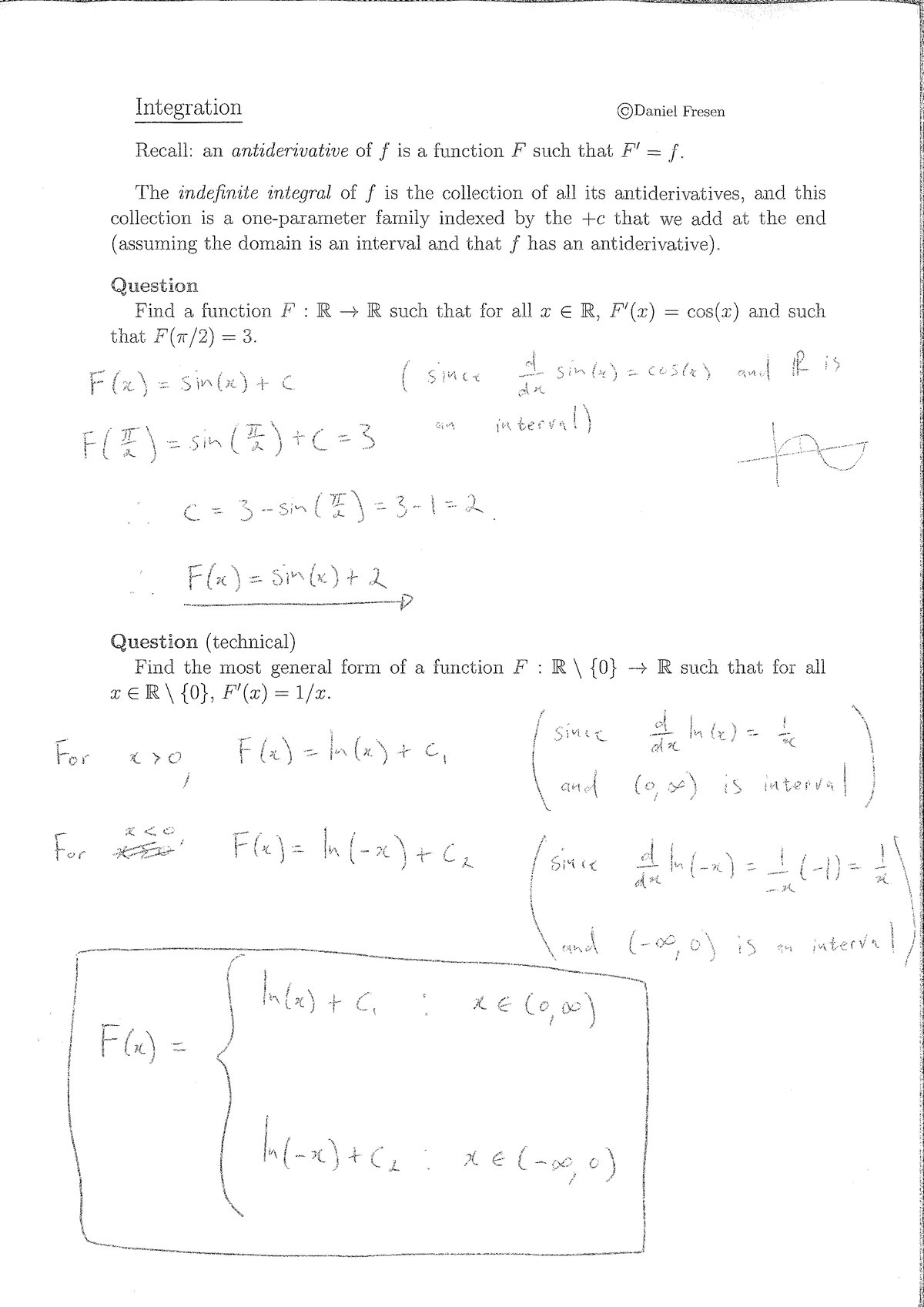 Unit 1.4 Integration - Lecture Notes To Help You Study - Wtw 148 - Studocu