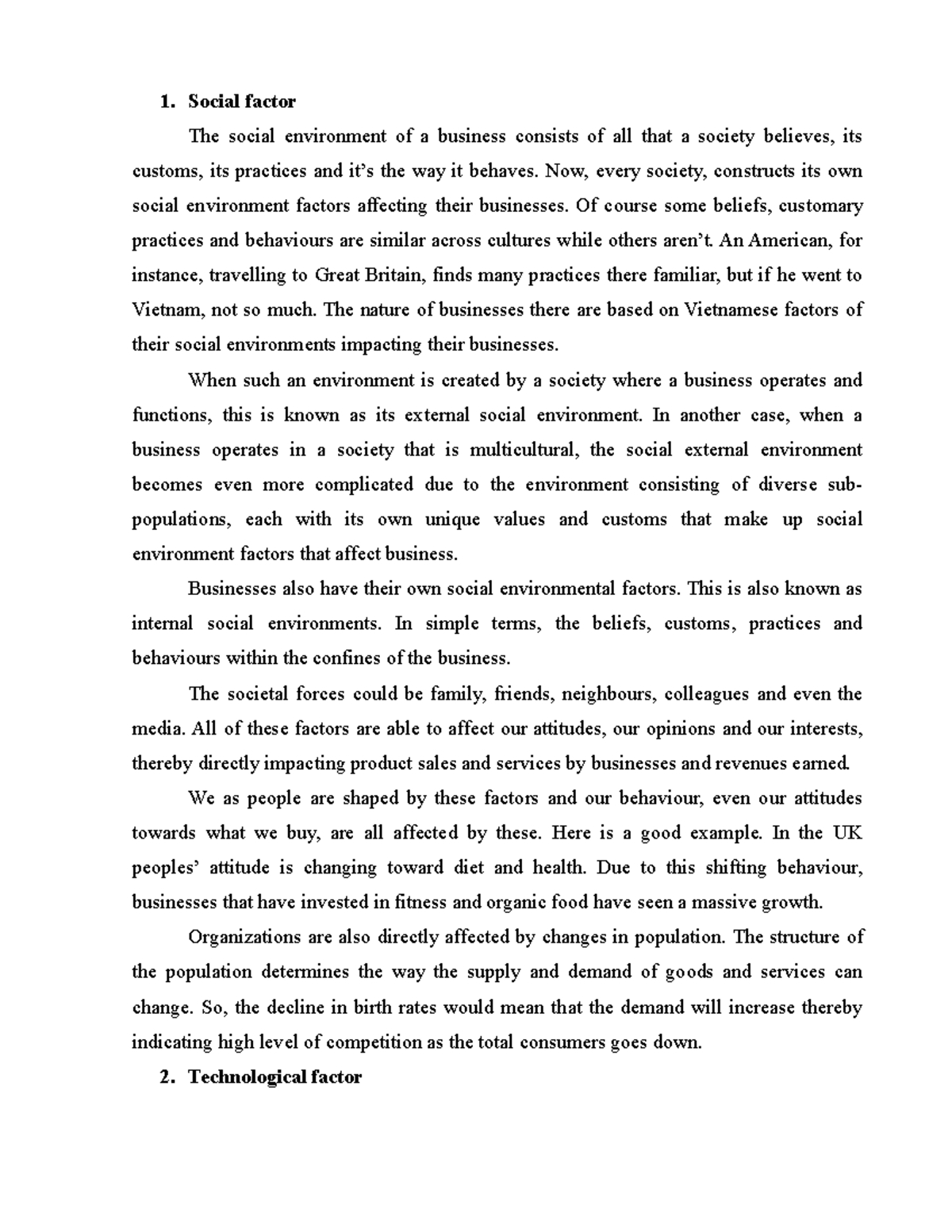 Macro Factors Affect On Start up TATM 2 1 Social Factor The Social