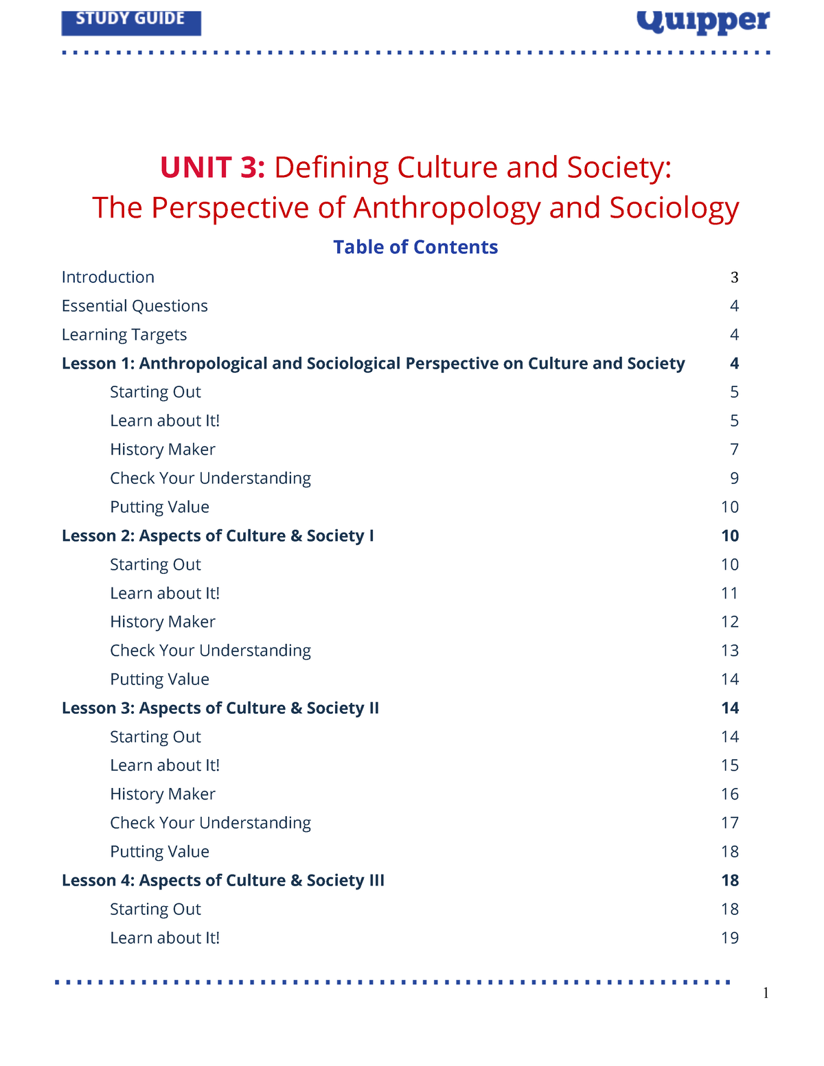 UCSP Unit 3 FInal - Via Quipper - UNIT 3: Defining Culture And Society ...