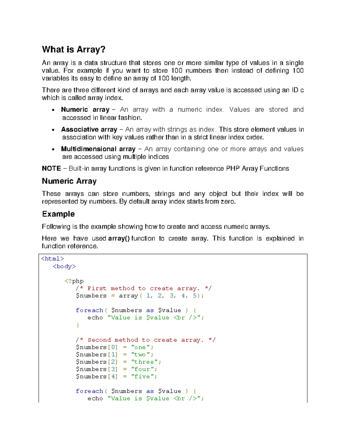 M3S1 - S1 - What is Array - Module - What is Array? An array is a data ...