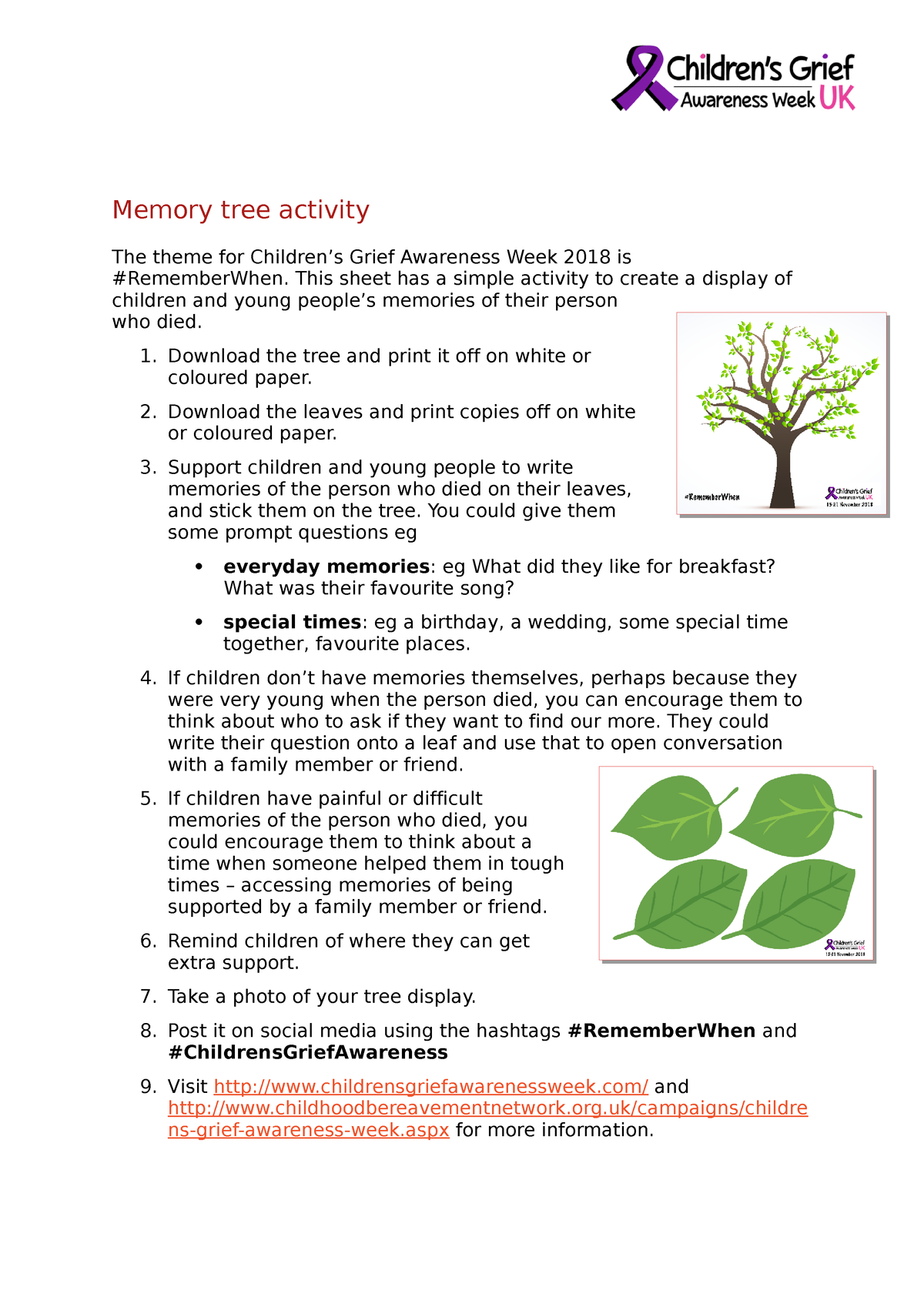 Project 5 - mnzjasjhdslis - Memory tree activity The theme for Children ...