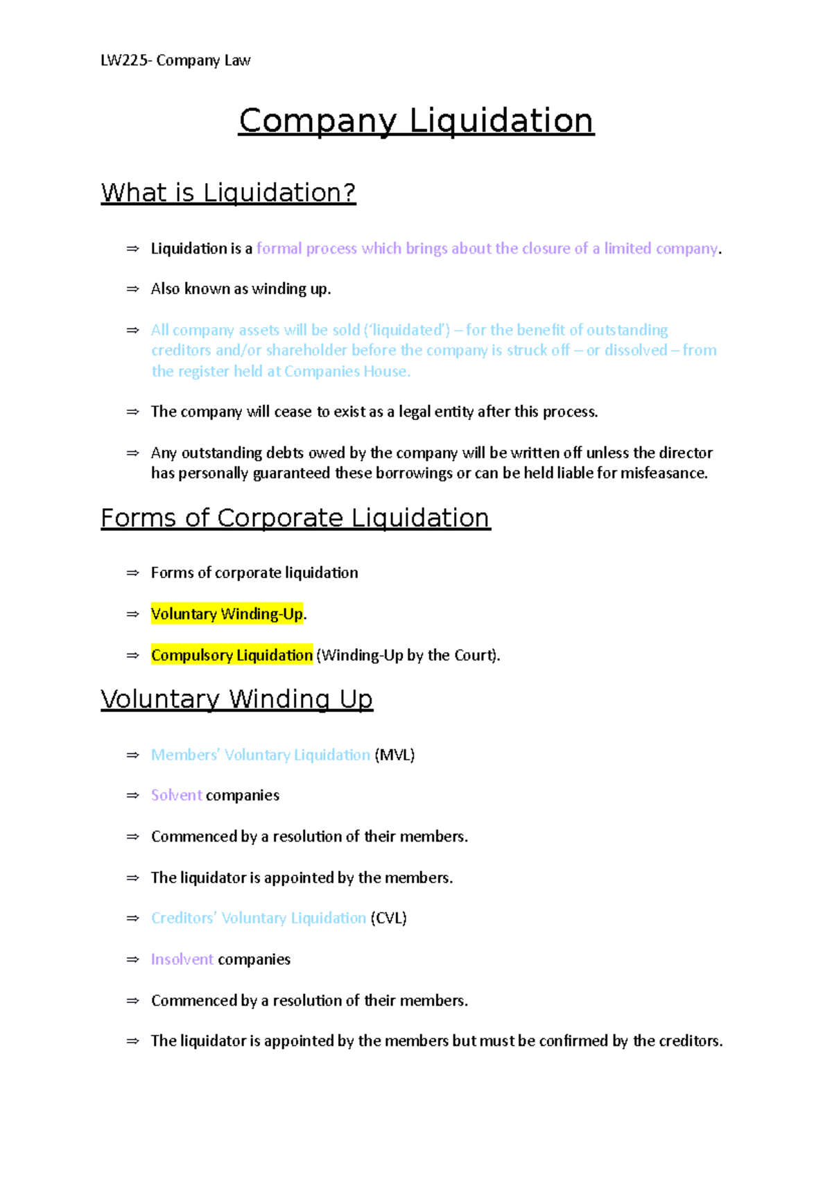 Company Liquidation Company Liquidation What is Liquidation