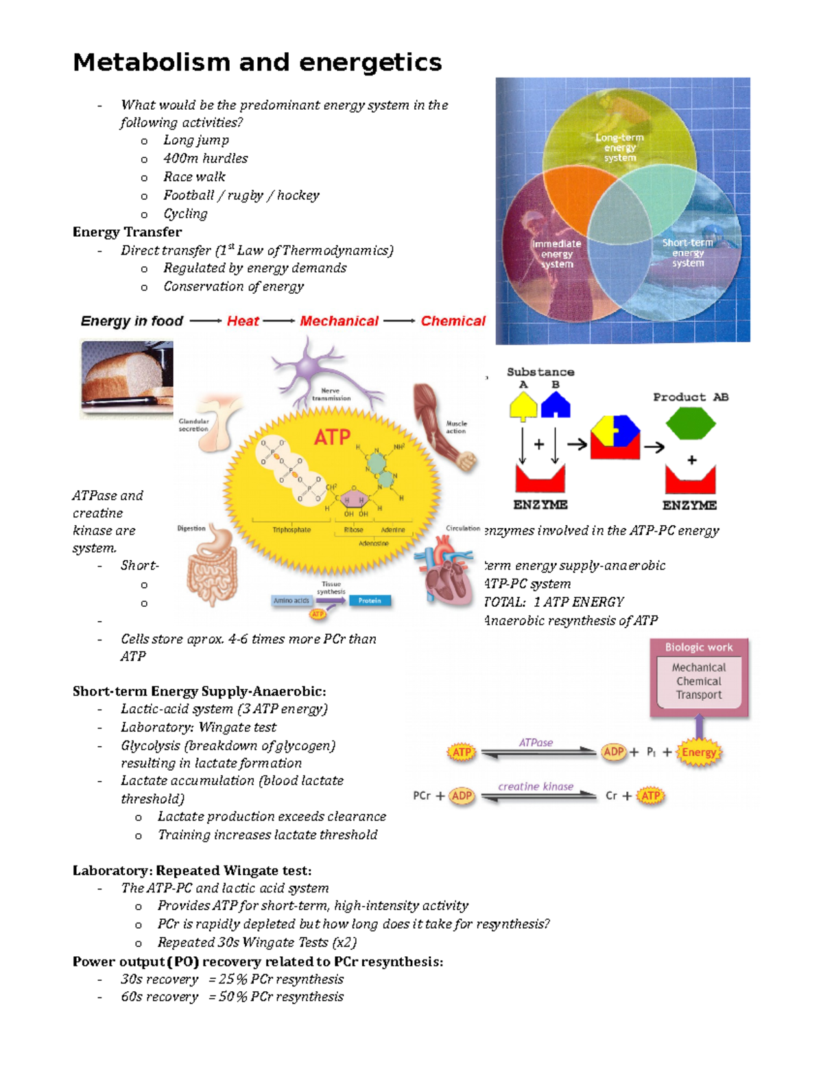 6. Metabolism, Nutrition And Energetics - Metabolism And Energetics ...