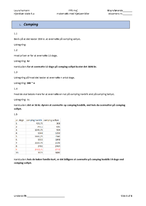 FP9 Matematik Med Hjælpemidler December 2022 - Matematik FP ...