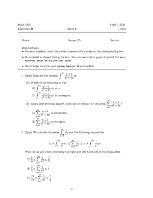 Chapter 7.3 Trig Substitution worked examples - MATH 1623 - Studocu