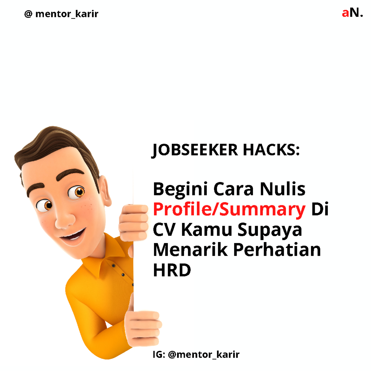 Cara Menulis Profile Summary di CV - JOBSEEKER HACKS: Begini Cara Nulis