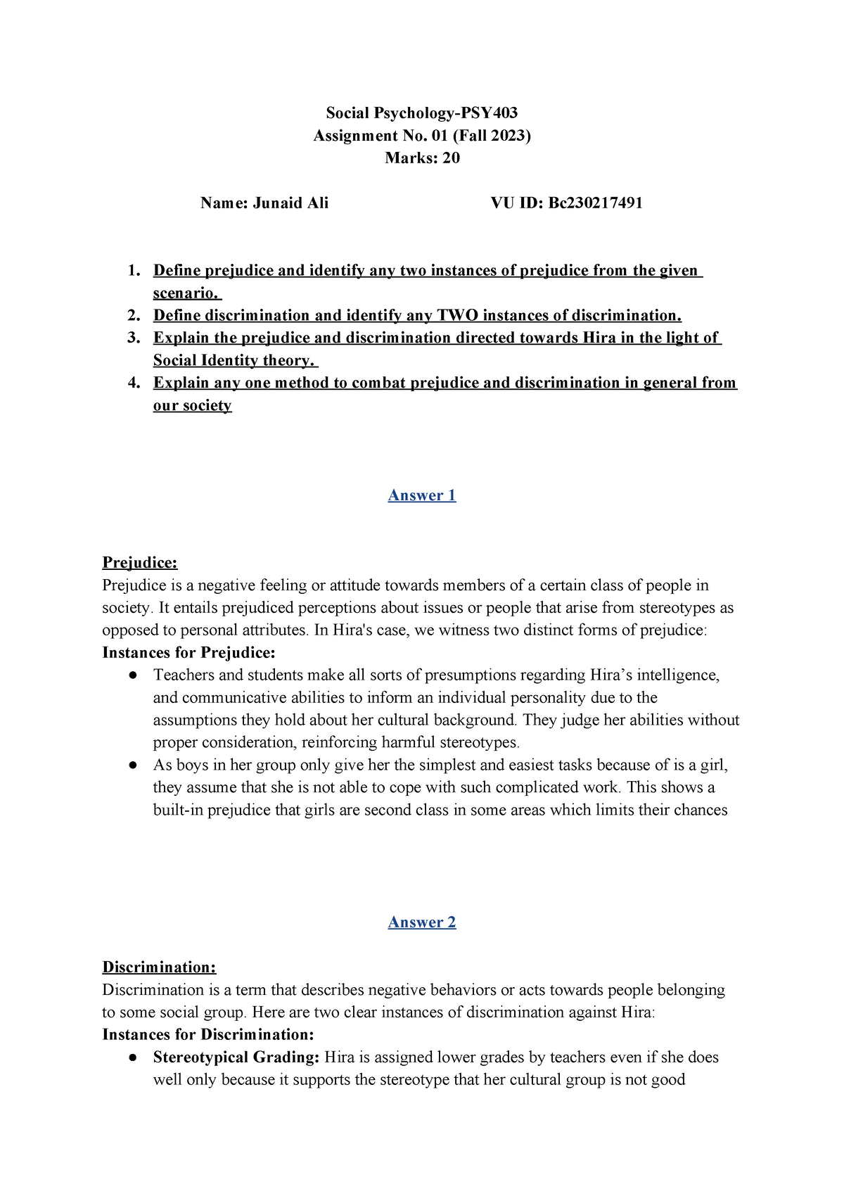 higher psychology assignment sqa