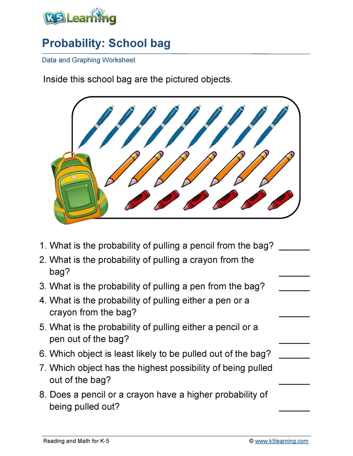 Grade 4 Probability B - Reading And Math For K- 5 © K5learning ...