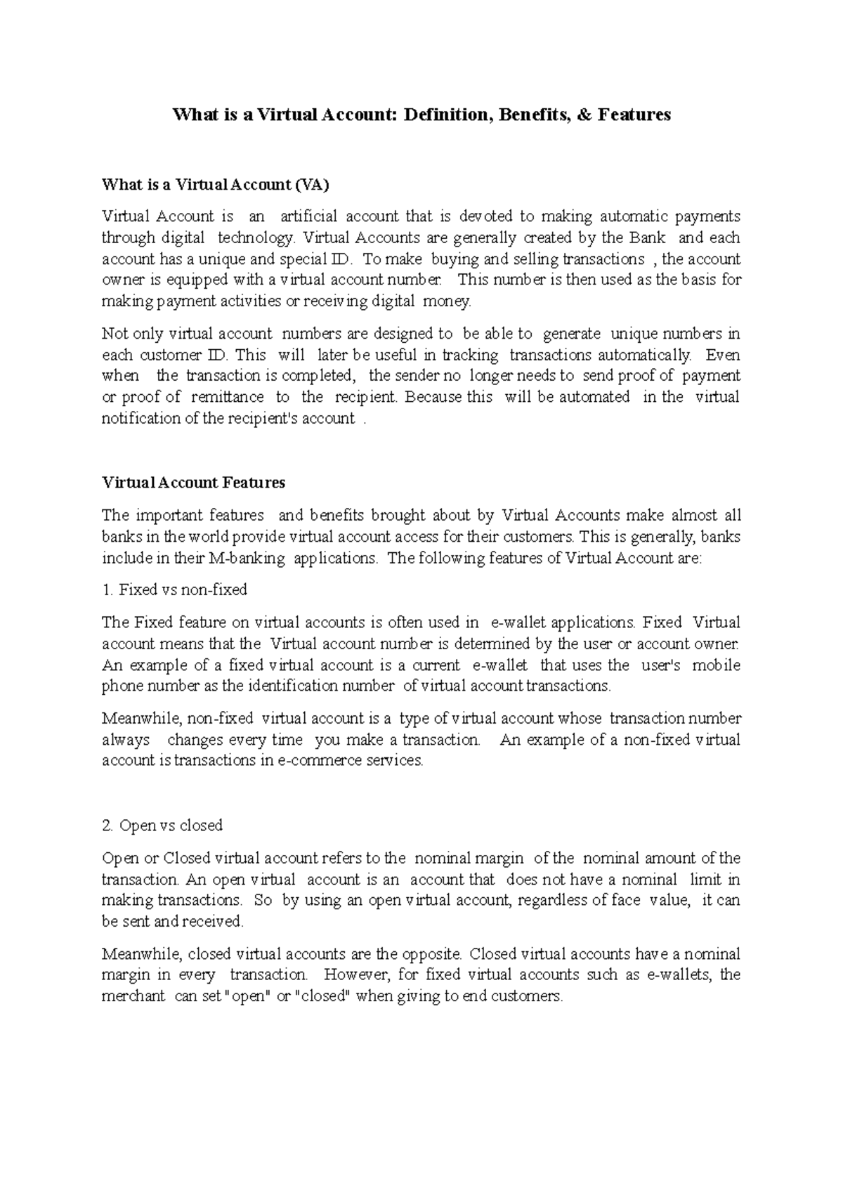 What is a Virtual Account Definition Benefits and Features What is a