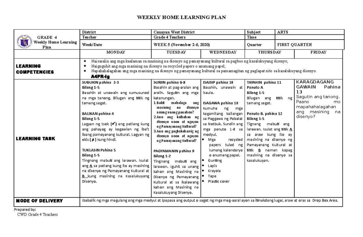 g4-q1-week-5-weeklyhomeplan-arts-weekly-home-learning-plan-grade-4