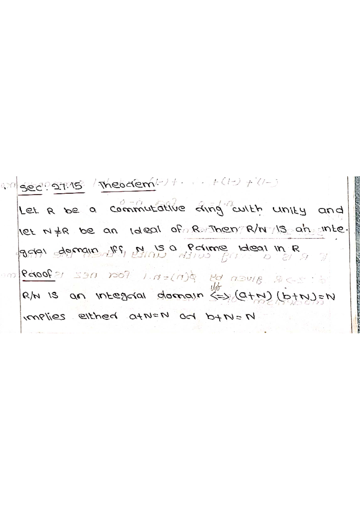 2 PRIME IDEALS, MAXIMAL IDEALS, THEOREMS, EXAMPLES etc. Msc. Maths