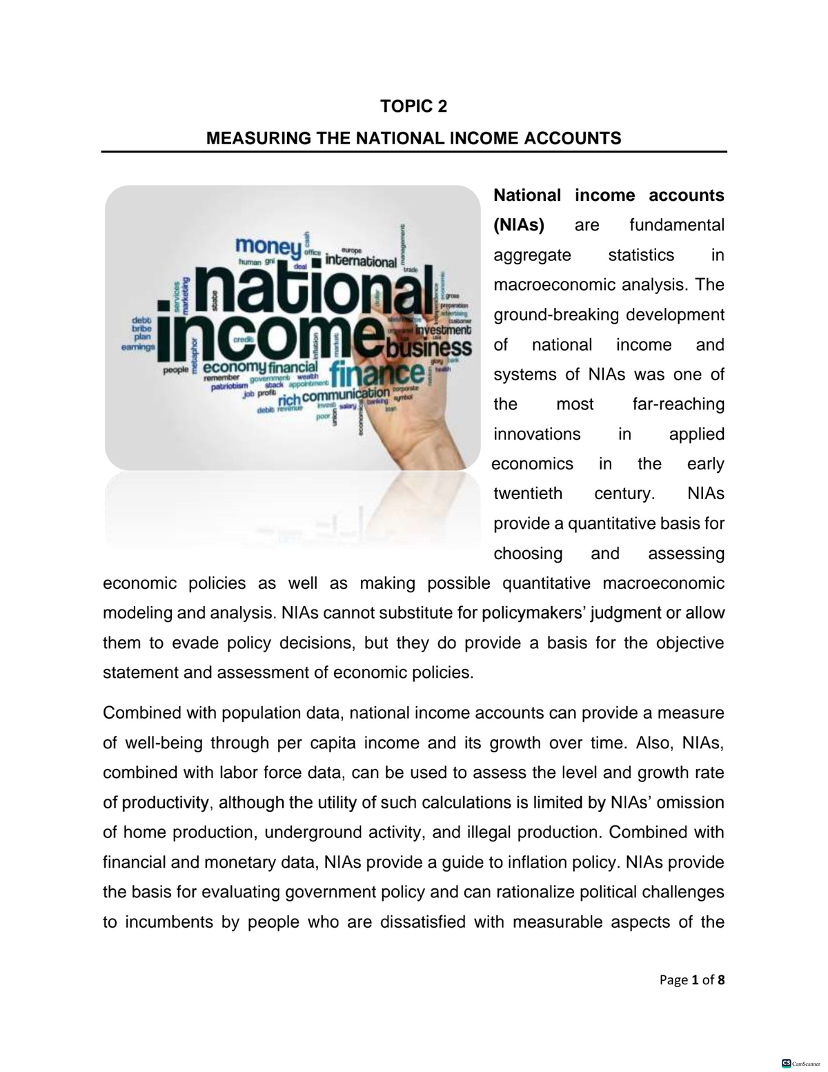 Topic 2 ECON DEV - Nature and scope of economics - Accountancy - Studocu