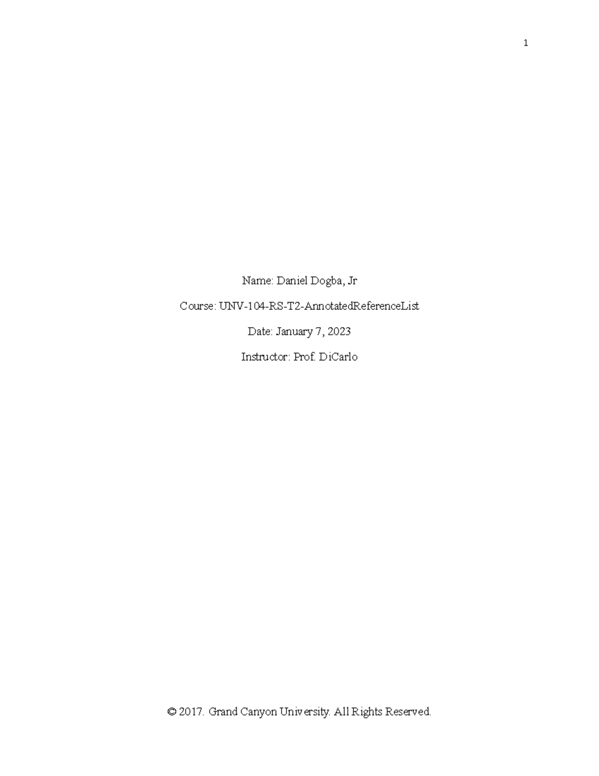 UNV 104 RS T2 Annotated Reference List Mod - Name: Daniel Dogba, Jr ...