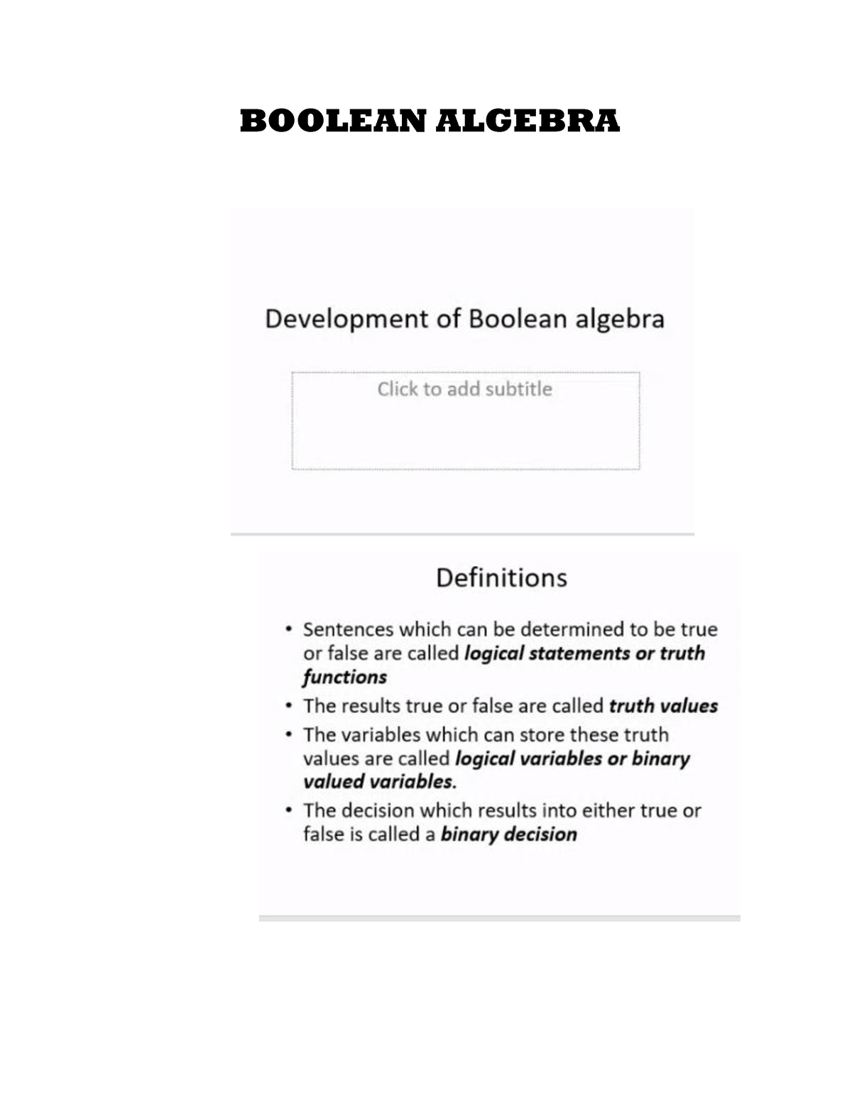 Boolean Algebra - Electrical Engineering - BOOLEAN ALGEBRA - Studocu