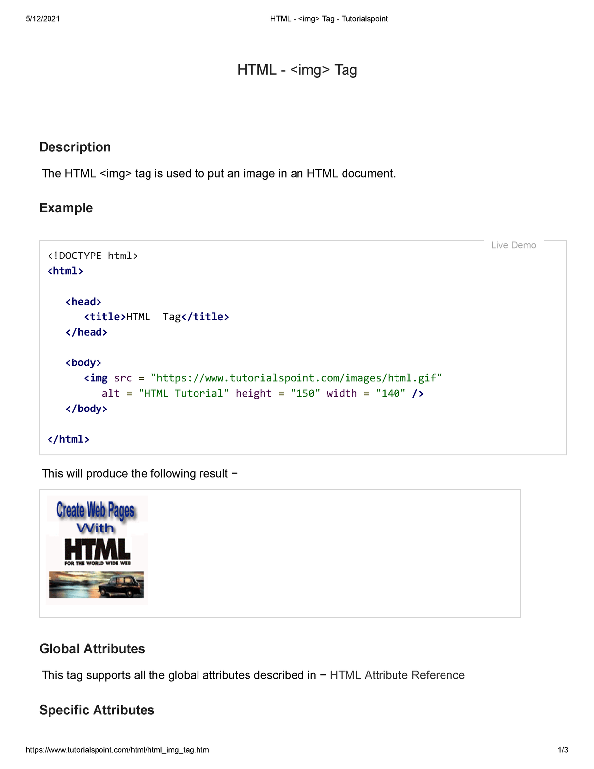 infographic tutorialspoint html