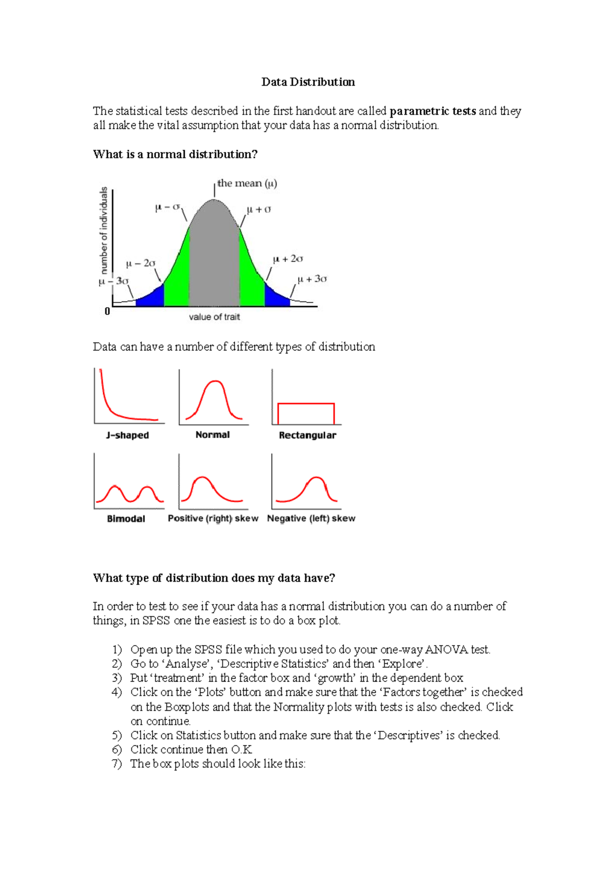 Data distribution - letcture notes on data - Data Distribution The ...