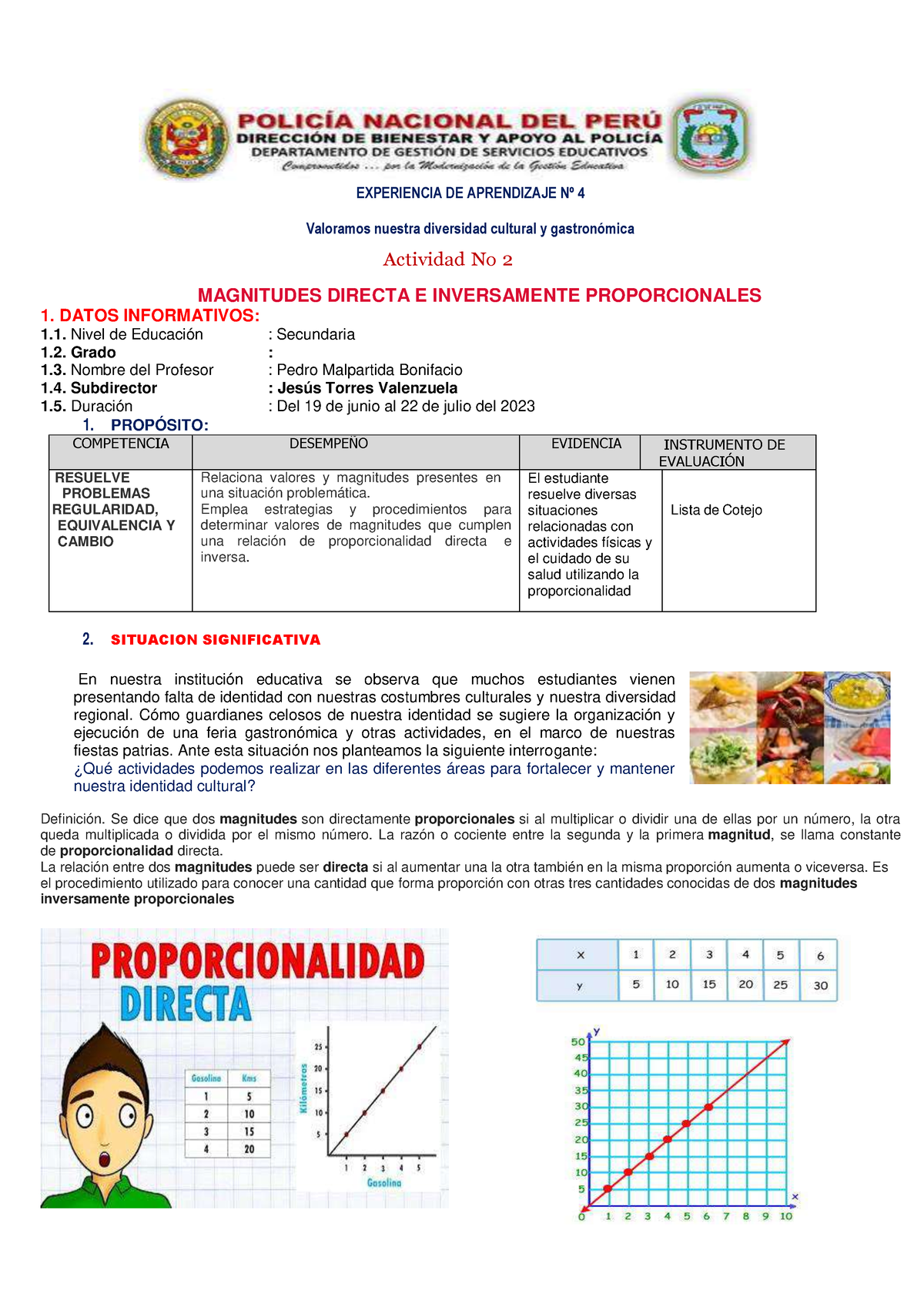 Actividad 2 Proporcionalidad - Ciencias Sociales - Studocu