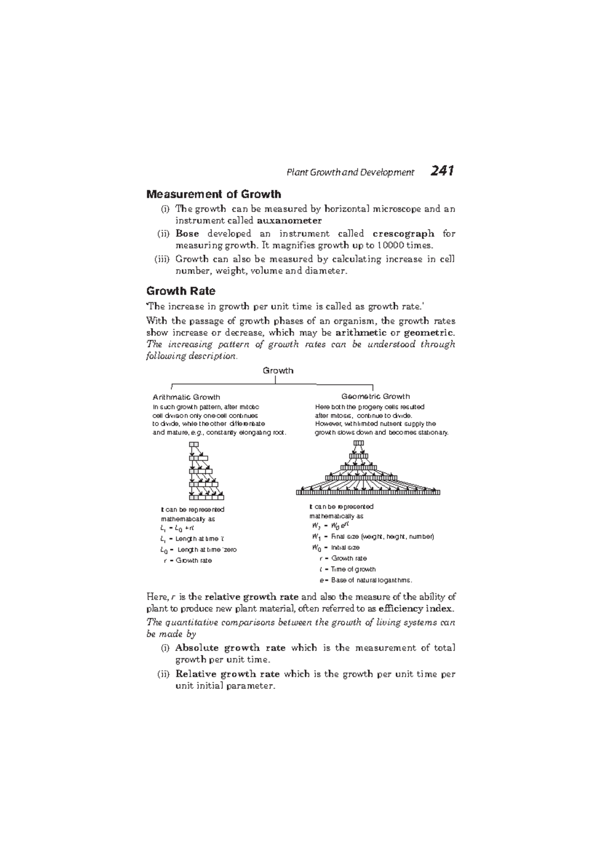 Measurement of Growth - It magnifies growth up to 10000 times. (iii ...
