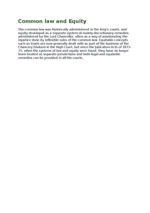 Some types of civil law - common law notes - Some types of civil law ...