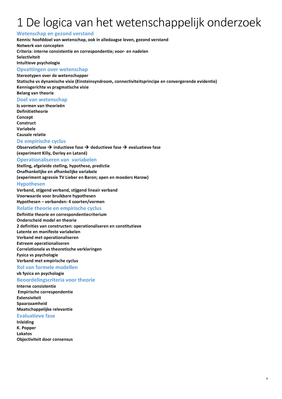 methodiek-samenvatting-1-de-logica-van-het-wetenschappelijk-onderzoek